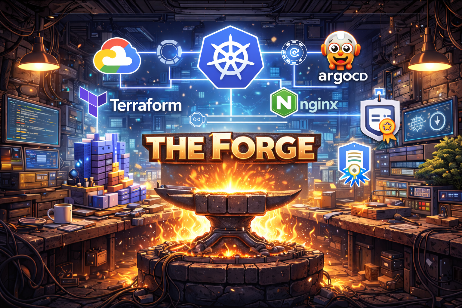 Featured image of post TheForge : construire une plateforme Kubernetes complète sur GCP