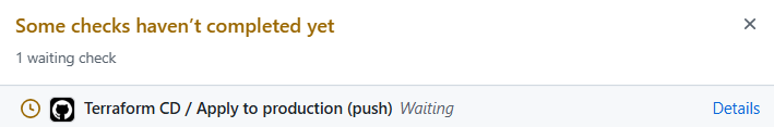 Terraform Pending Deployment